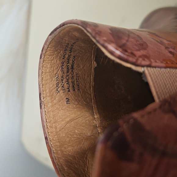 Sofft Sacora Italian Leather Floral Ankle Boots Booties, Sz 7, Boho, Festival - Picture 8 of 11